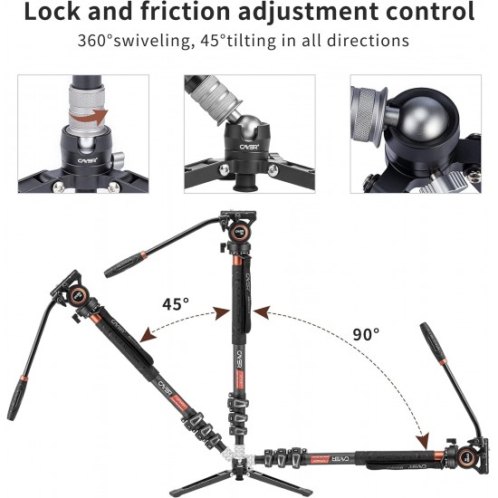 Cayer CF34 Carbon Fiber Camera Monopod Kit